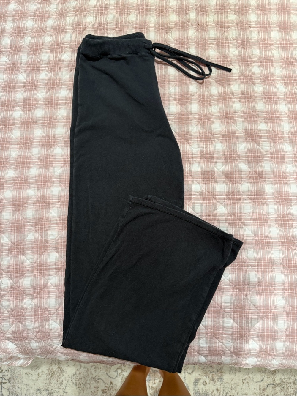 SKIMS black Cotton Jersey straight leg pants